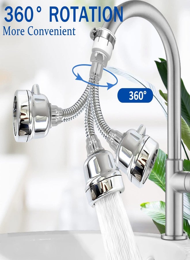 Leeonz Universal Faucet Bubbler, Tap Nozzle, Water Saving Filter, 360 Degree Swivel Faucet Adapter, Anti Splash Faucet Nozzle, Faucet Water Diffuser, Pressurized Faucet Filter, Kitchen Bathroom - Image 2